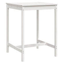 Tuintafel 82,5X82,5X0 Cm Massief Grenenhout Wit 82.5 x 82.5 x 110 cm Wit grenenhout