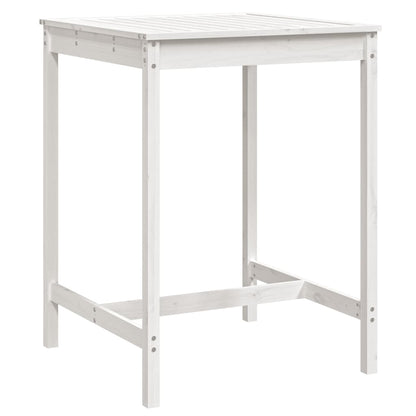 Tuintafel 82,5X82,5X0 Cm Massief Grenenhout Wit 82.5 x 82.5 x 110 cm Wit grenenhout