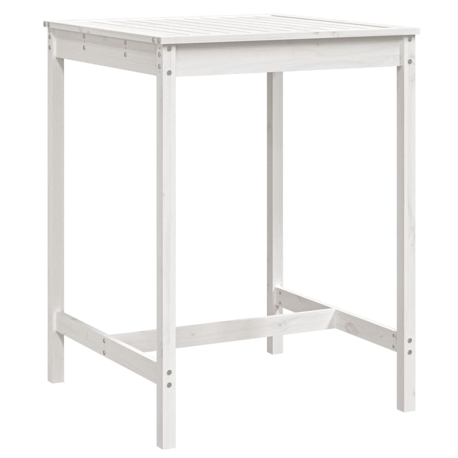 Tuintafel 82,5X82,5X0 Cm Massief Grenenhout Wit 82.5 x 82.5 x 110 cm Wit grenenhout
