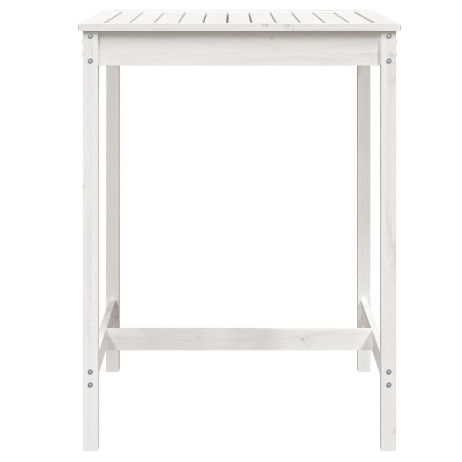 Tuintafel 82,5X82,5X0 Cm Massief Grenenhout Wit 82.5 x 82.5 x 110 cm Wit grenenhout