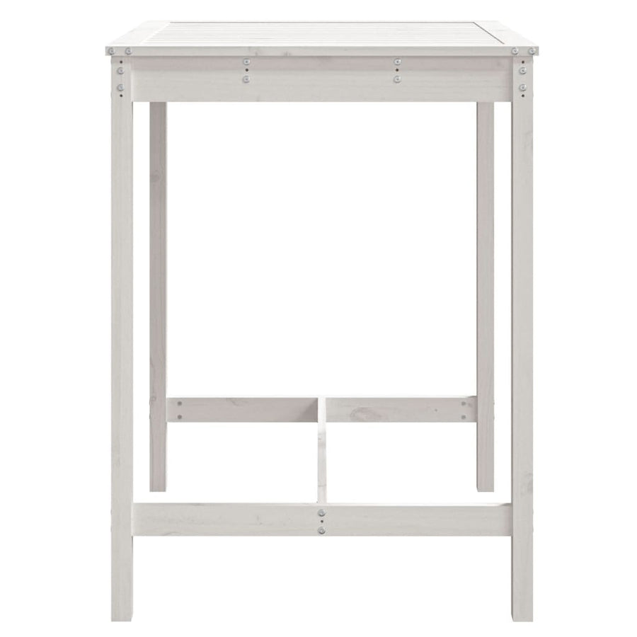 Tuintafel 82,5X82,5X0 Cm Massief Grenenhout Wit 82.5 x 82.5 x 110 cm Wit grenenhout