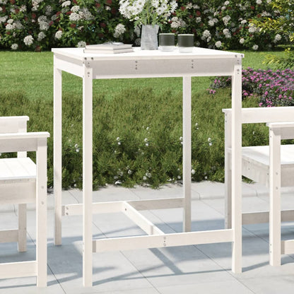 Tuintafel 82,5X82,5X0 Cm Massief Grenenhout Wit 82.5 x 82.5 x 110 cm Wit grenenhout