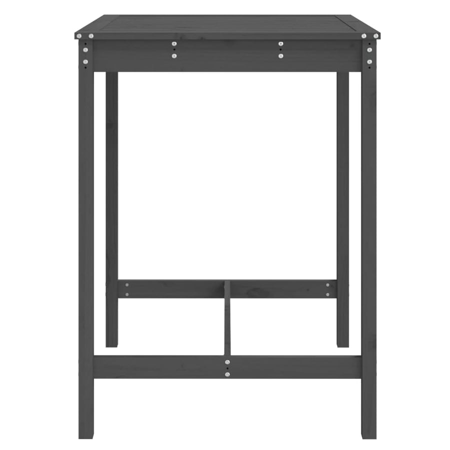 Tuintafel 82,5X82,5X0 Cm Massief Grenenhout Grijs 82.5 x 82.5 x 110 cm Grijs grenenhout