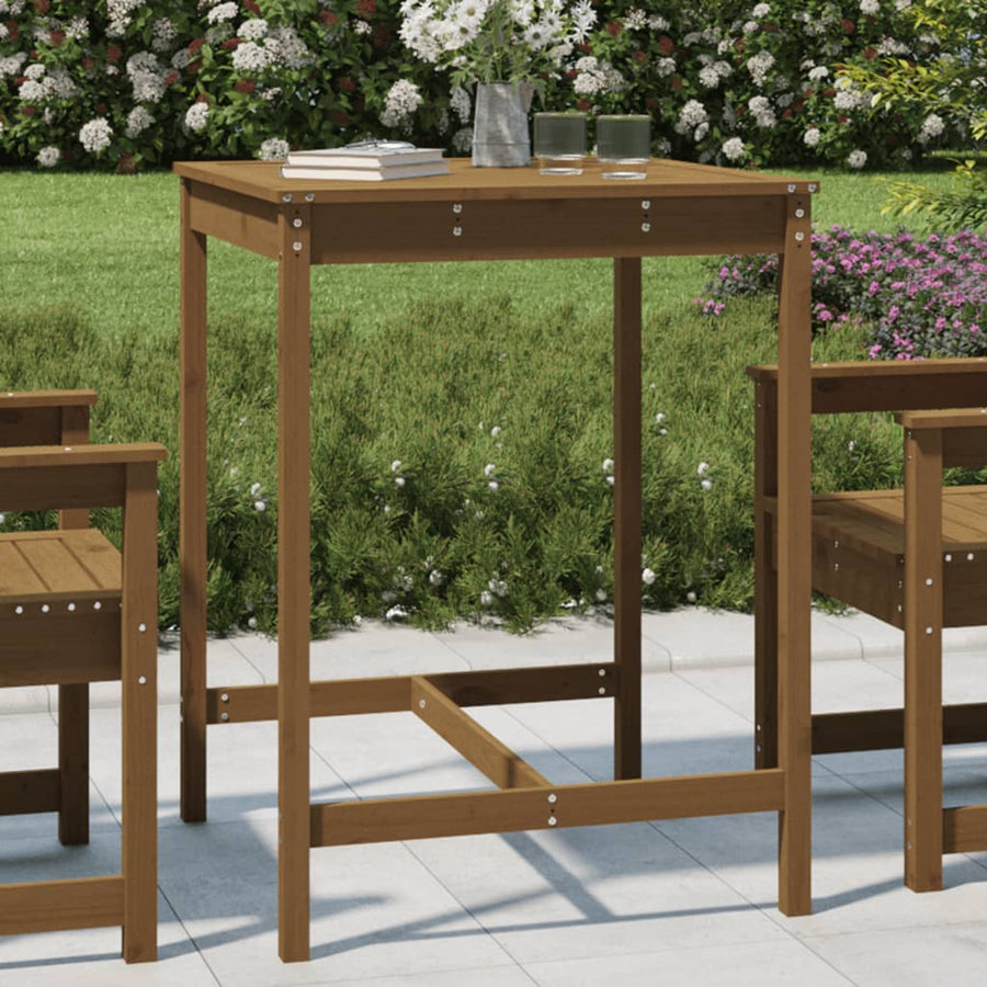 Tuintafel 82,5X82,5X110 Cm Massief Grenenhout Honingbruin
