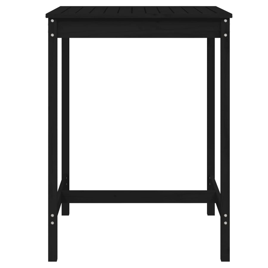 Tuintafel 82,5X82,5X110 Cm Massief Grenenhout Zwart