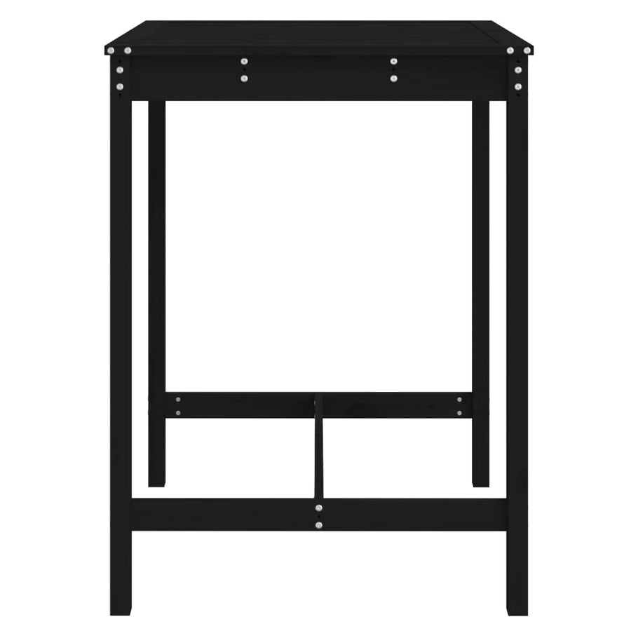 Tuintafel 82,5X82,5X110 Cm Massief Grenenhout Zwart