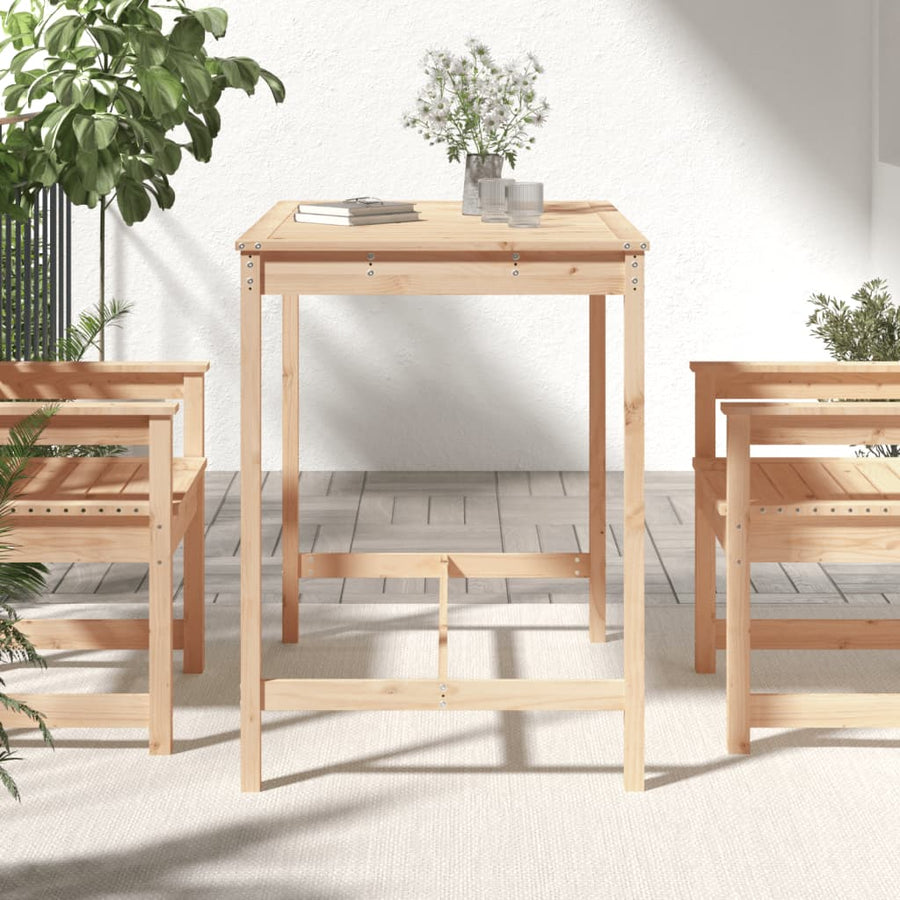 Tuintafel 2X82,5X0 Cm Massief Grenenhout 121 x 82.5 x 110 cm Natuurlijk grenenhout