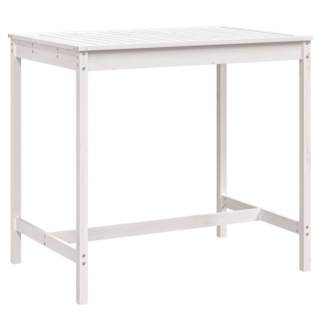 Tuintafel 2X82,5X0 Cm Massief Grenenhout Wit 121 x 82.5 x 110 cm Wit grenenhout