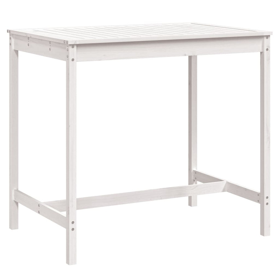 Tuintafel 2X82,5X0 Cm Massief Grenenhout Wit 121 x 82.5 x 110 cm Wit grenenhout