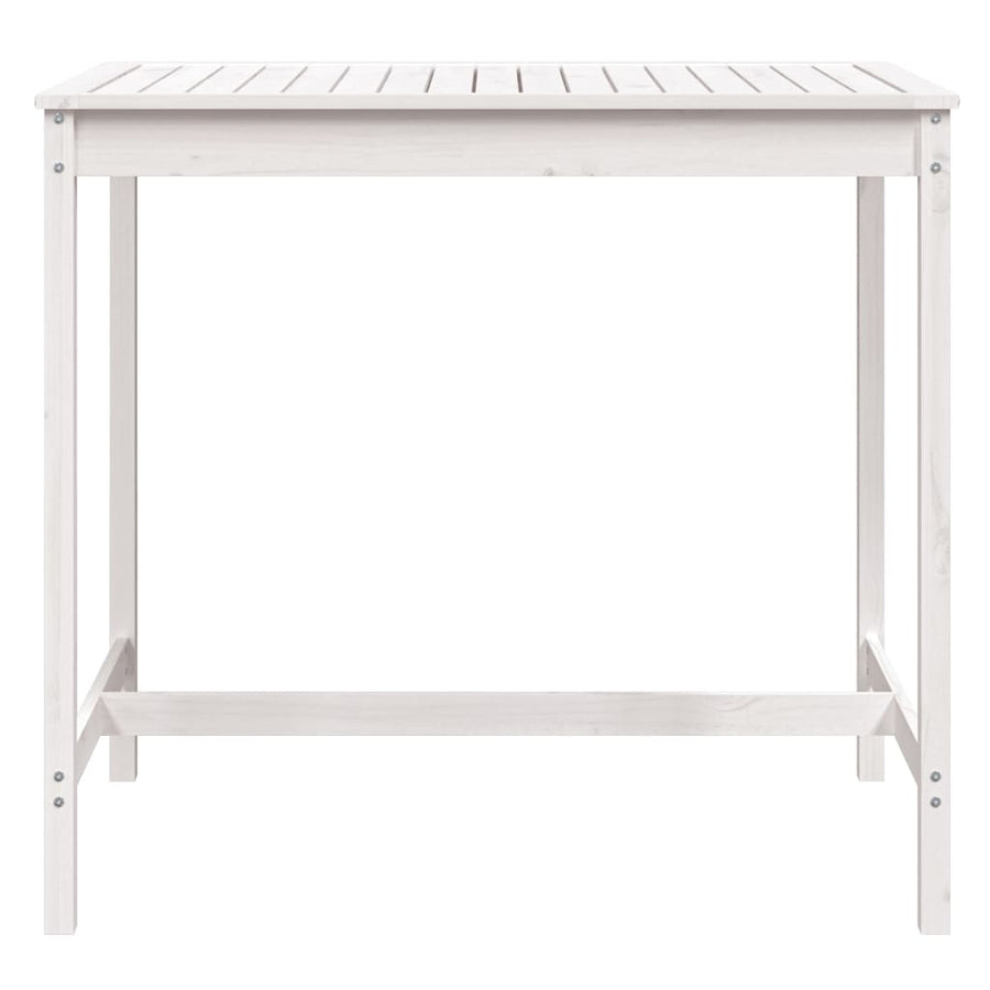 Tuintafel 2X82,5X0 Cm Massief Grenenhout Wit 121 x 82.5 x 110 cm Wit grenenhout