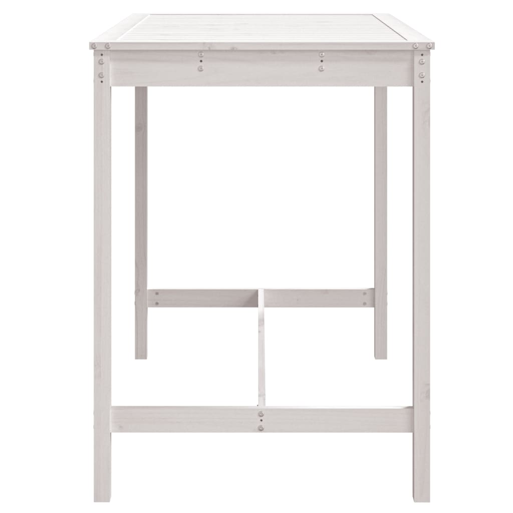 Tuintafel 2X82,5X0 Cm Massief Grenenhout Wit 121 x 82.5 x 110 cm Wit grenenhout