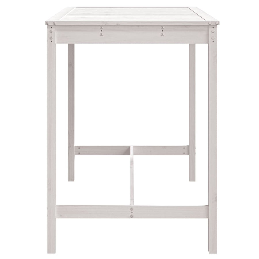 Tuintafel 2X82,5X0 Cm Massief Grenenhout Wit 121 x 82.5 x 110 cm Wit grenenhout