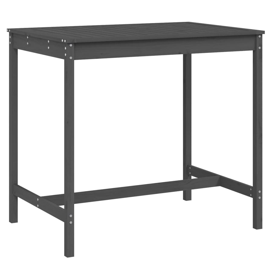 Tuintafel 121X82,5X110 Cm Massief Grenenhout Grijs