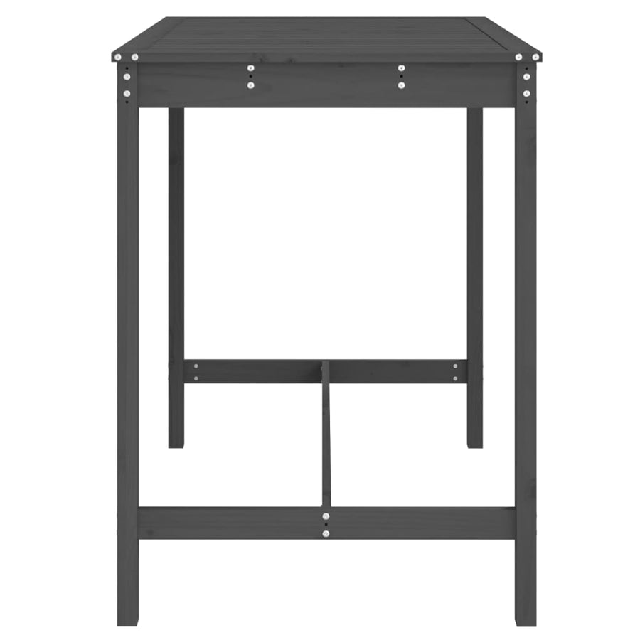 Tuintafel 121X82,5X110 Cm Massief Grenenhout Grijs