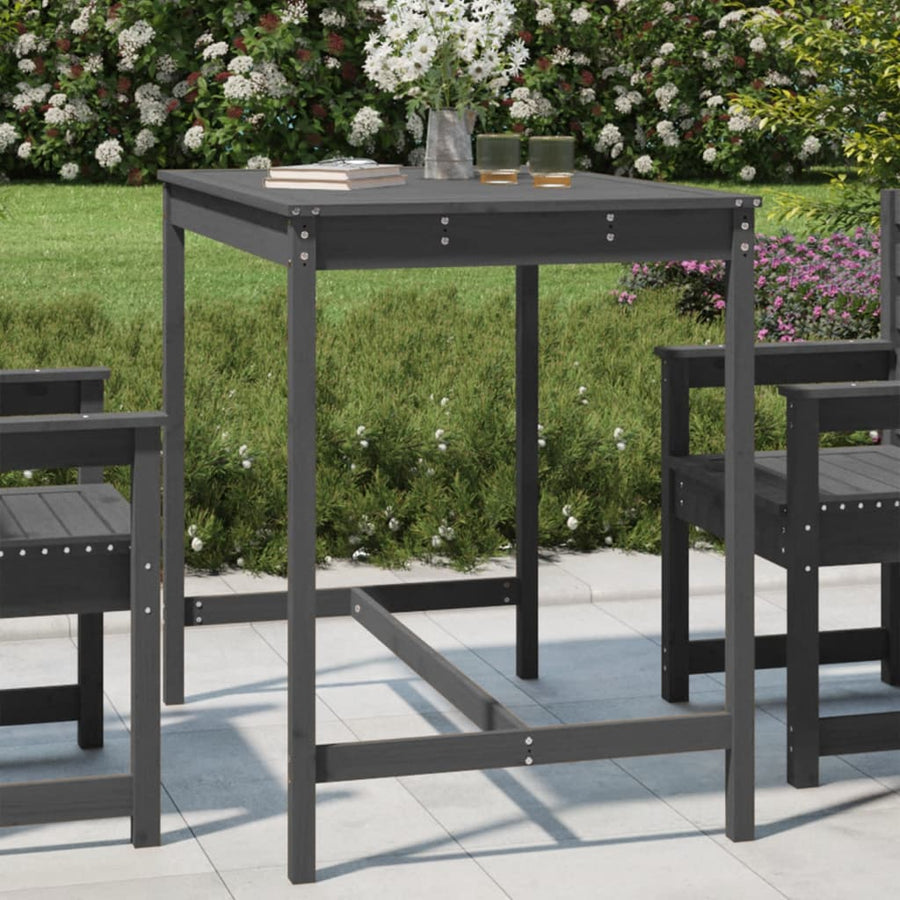 Tuintafel 121X82,5X110 Cm Massief Grenenhout Grijs