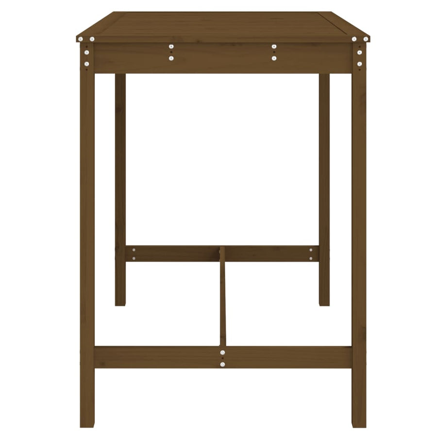 Tuintafel 121X82,5X110 Cm Massief Grenenhout Honingbruin