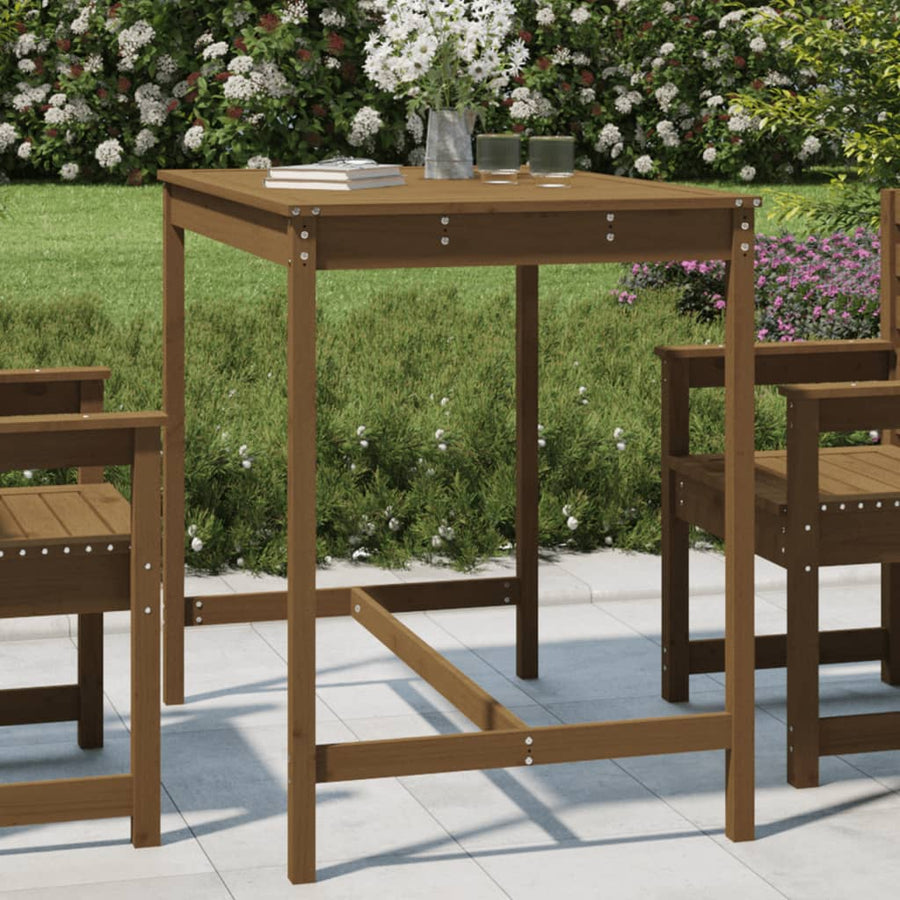 Tuintafel 121X82,5X110 Cm Massief Grenenhout Honingbruin