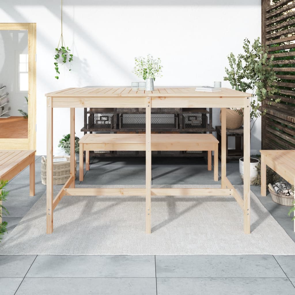 Tuintafel 59,5X82,5X0 Cm Massief Grenenhout 159.5 x 82.5 x 110 cm Natuurlijk grenenhout