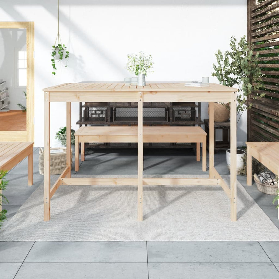 Tuintafel 59,5X82,5X0 Cm Massief Grenenhout 159.5 x 82.5 x 110 cm Natuurlijk grenenhout