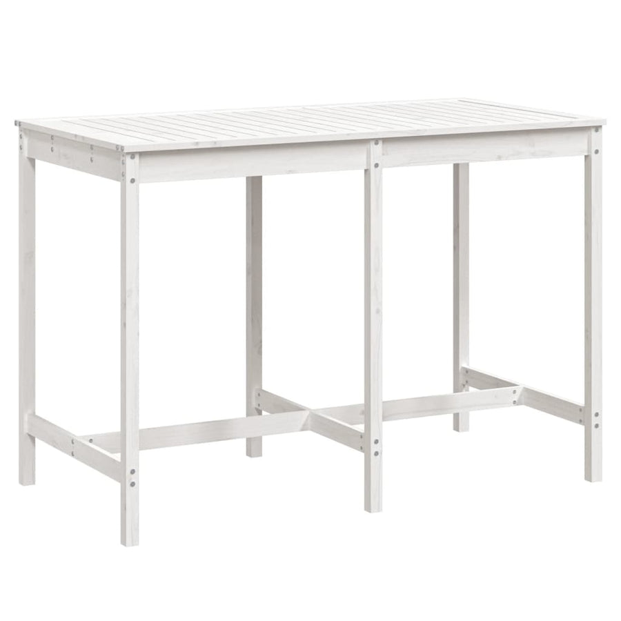 Tuintafel 59,5X82,5X0 Cm Massief Grenenhout Wit 159.5 x 82.5 x 110 cm Wit grenenhout