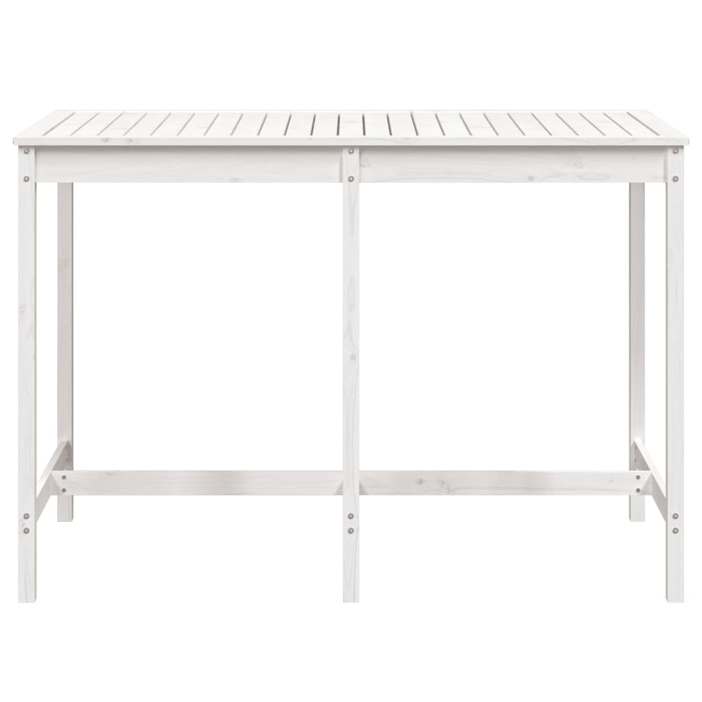 Tuintafel 59,5X82,5X0 Cm Massief Grenenhout Wit 159.5 x 82.5 x 110 cm Wit grenenhout
