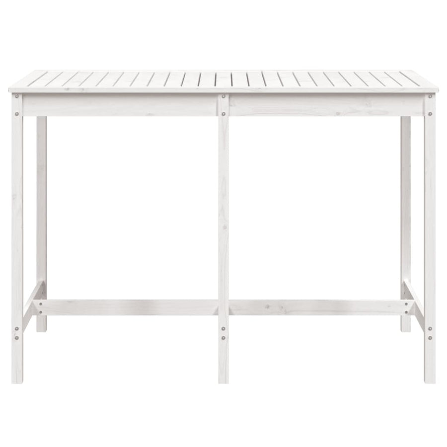 Tuintafel 59,5X82,5X0 Cm Massief Grenenhout Wit 159.5 x 82.5 x 110 cm Wit grenenhout