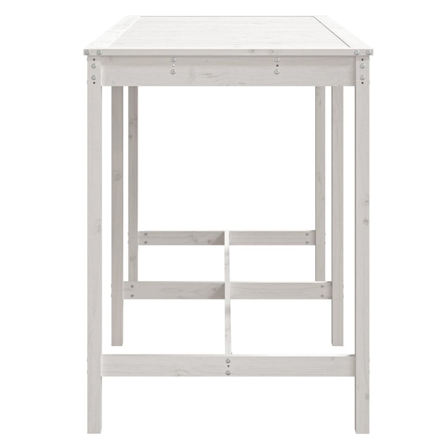 Tuintafel 59,5X82,5X0 Cm Massief Grenenhout Wit 159.5 x 82.5 x 110 cm Wit grenenhout