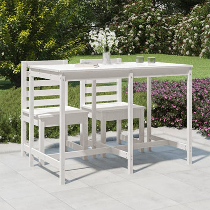 Tuintafel 59,5X82,5X0 Cm Massief Grenenhout Wit 159.5 x 82.5 x 110 cm Wit grenenhout