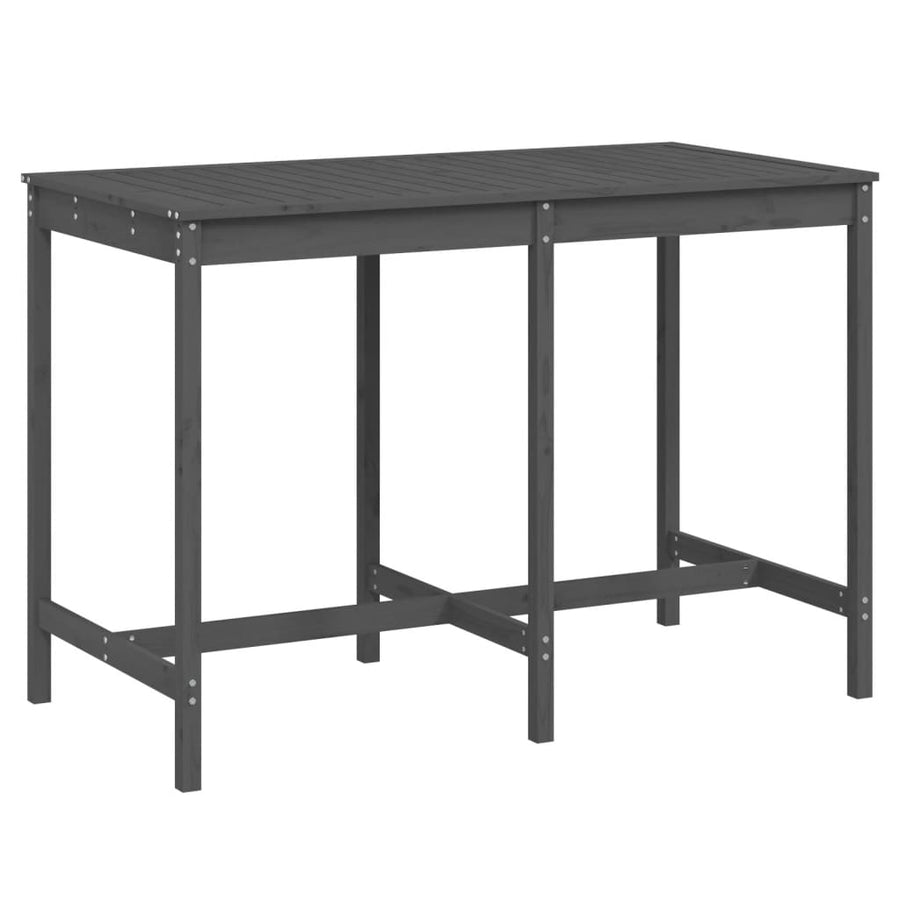 Tuintafel 59,5X82,5X0 Cm Massief Grenenhout Grijs 159.5 x 82.5 x 110 cm Grijs grenenhout