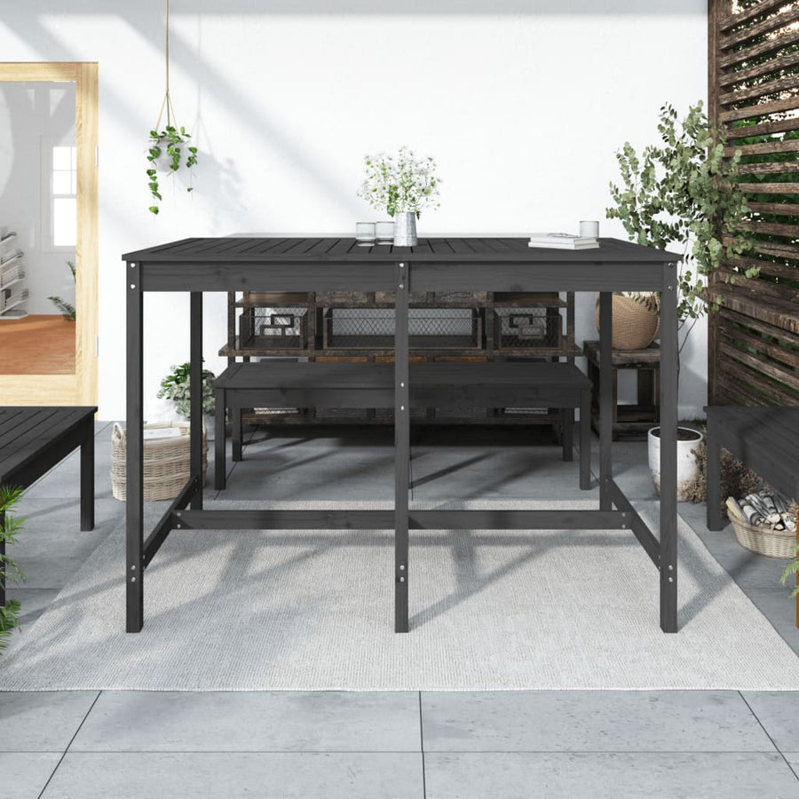 Tuintafel 59,5X82,5X0 Cm Massief Grenenhout Grijs 159.5 x 82.5 x 110 cm Grijs grenenhout