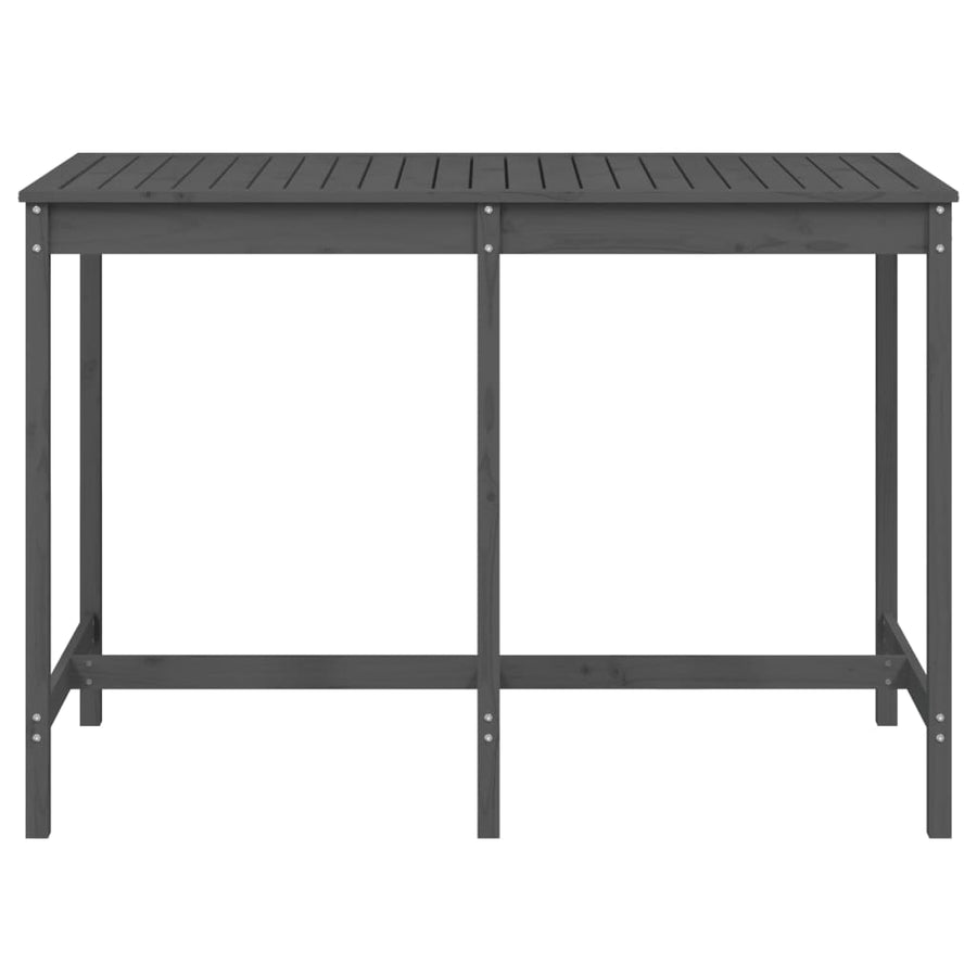 Tuintafel 59,5X82,5X0 Cm Massief Grenenhout Grijs 159.5 x 82.5 x 110 cm Grijs grenenhout