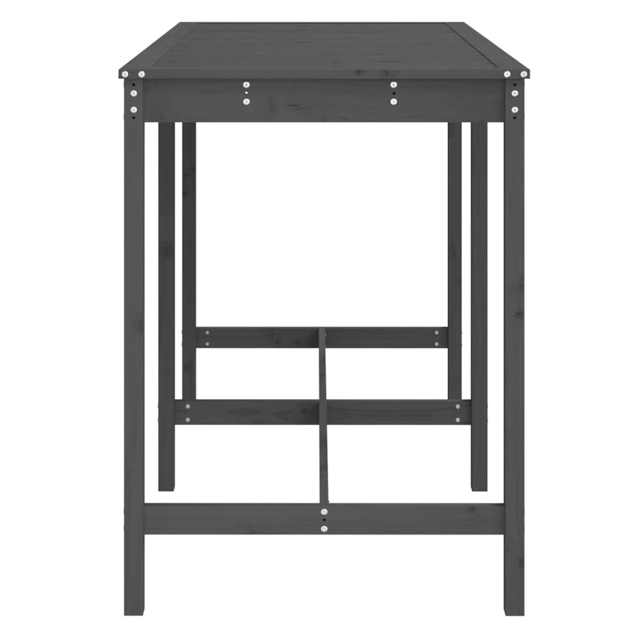 Tuintafel 59,5X82,5X0 Cm Massief Grenenhout Grijs 159.5 x 82.5 x 110 cm Grijs grenenhout