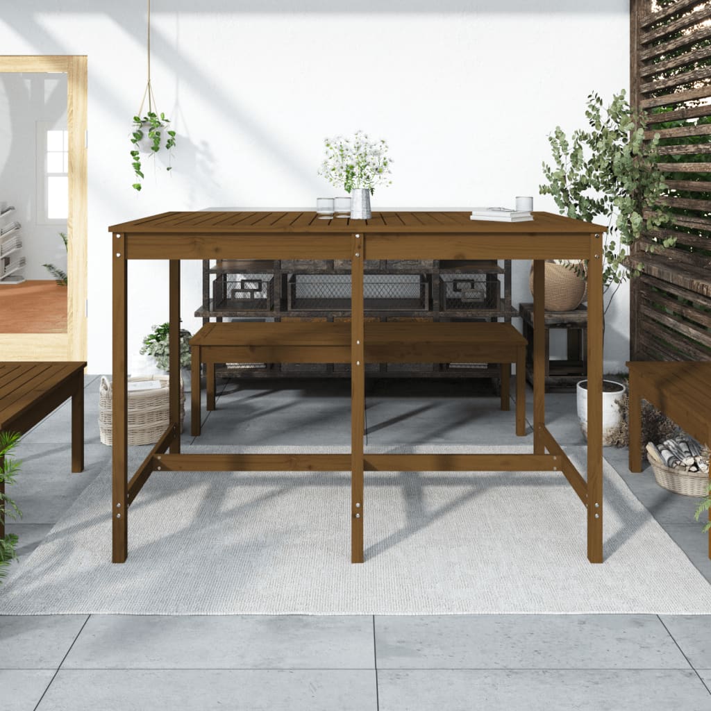 Tuintafel 159,5X82,5X110 Cm Massief Grenenhout Honingbruin