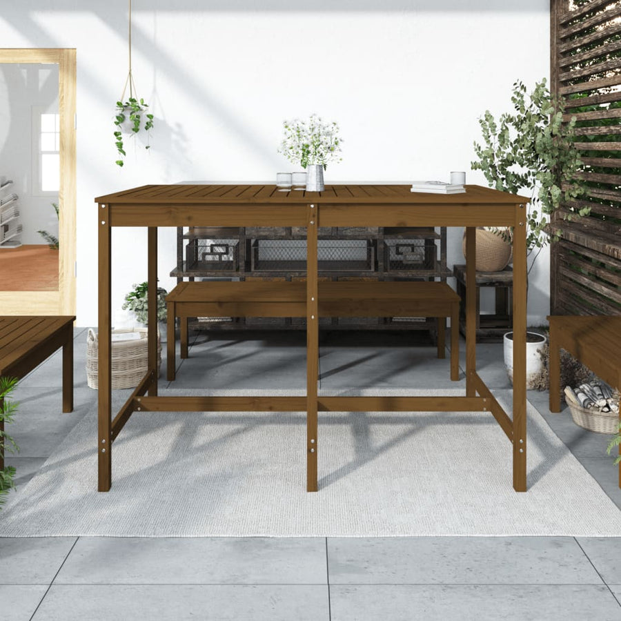 Tuintafel 159,5X82,5X110 Cm Massief Grenenhout Honingbruin