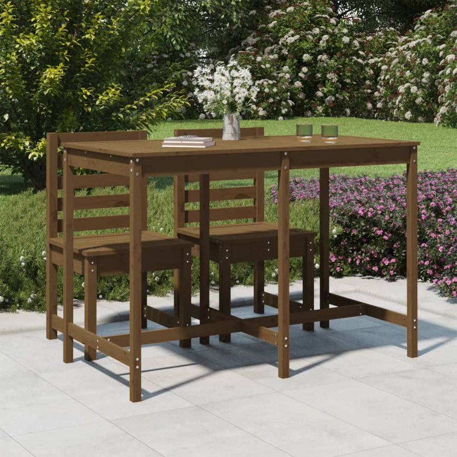 Tuintafel 159,5X82,5X110 Cm Massief Grenenhout Honingbruin