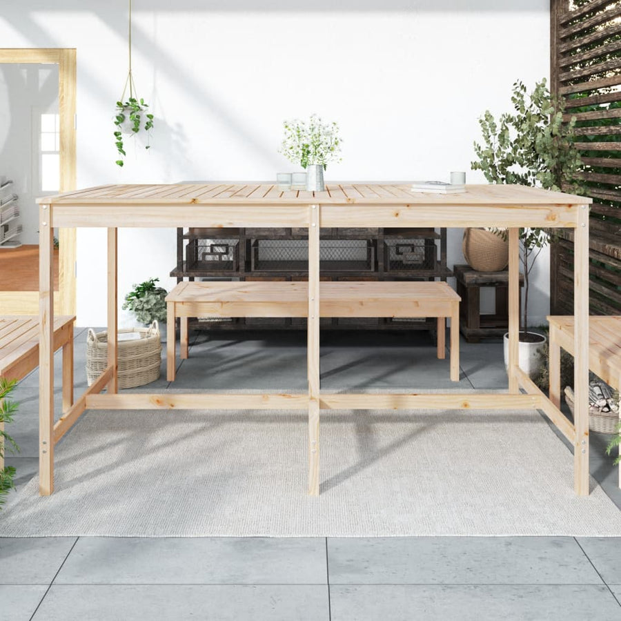 Tuintafel 203,5X90X110 Cm Massief Grenenhout