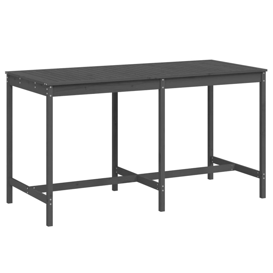 Tuintafel 203,5X90X0 Cm Massief Grenenhout Grijs 203.5 x 90 x 110 cm Grijs grenenhout