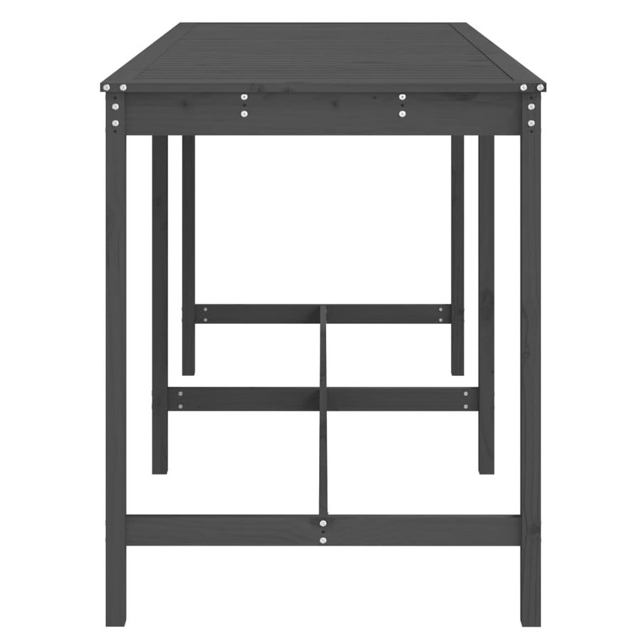 Tuintafel 203,5X90X0 Cm Massief Grenenhout Grijs 203.5 x 90 x 110 cm Grijs grenenhout