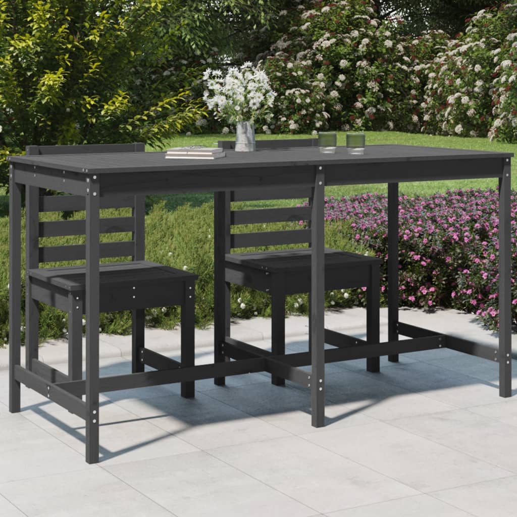 Tuintafel 203,5X90X0 Cm Massief Grenenhout Grijs 203.5 x 90 x 110 cm Grijs grenenhout