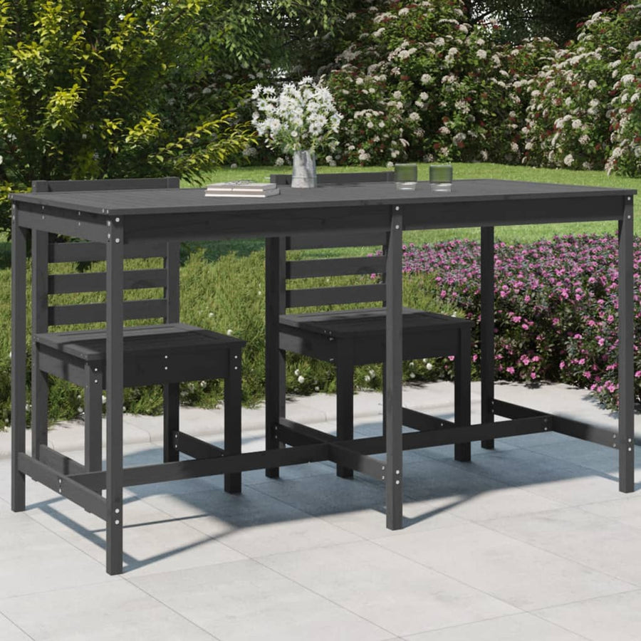 Tuintafel 203,5X90X0 Cm Massief Grenenhout Grijs 203.5 x 90 x 110 cm Grijs grenenhout