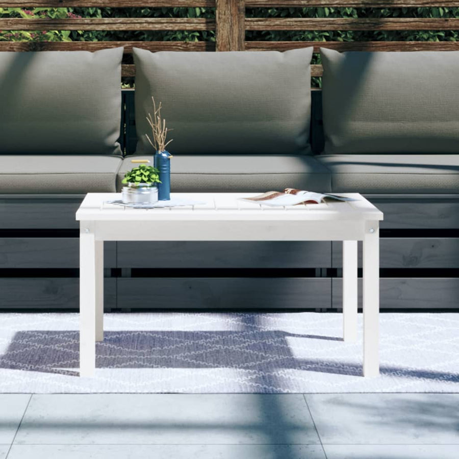 Tuintafel 82,5X50,5X45 Cm Massief Grenenhout Wit
