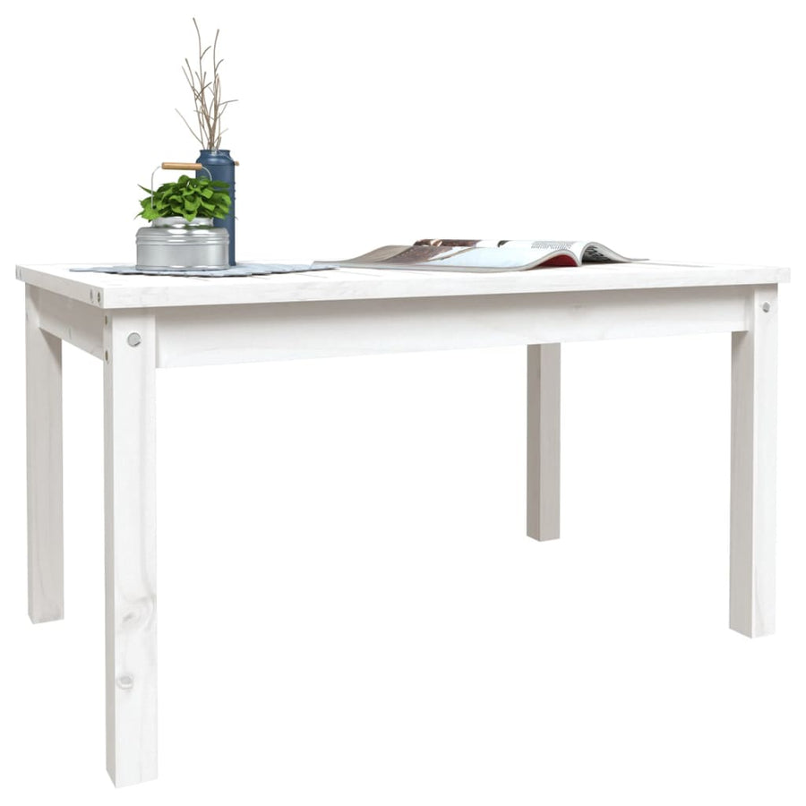 Tuintafel 82,5X50,5X45 Cm Massief Grenenhout Wit