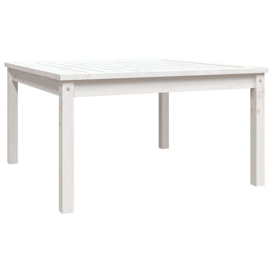 Tuintafel 82,5X82,5X45 Cm Massief Grenenhout Wit