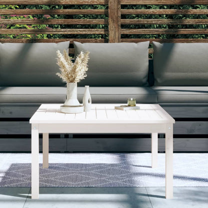 Tuintafel 82,5X82,5X45 Cm Massief Grenenhout Wit