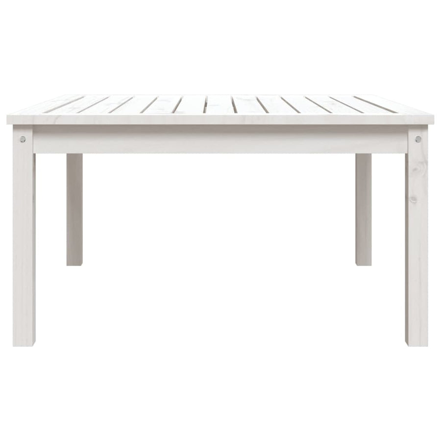 Tuintafel 82,5X82,5X45 Cm Massief Grenenhout Wit