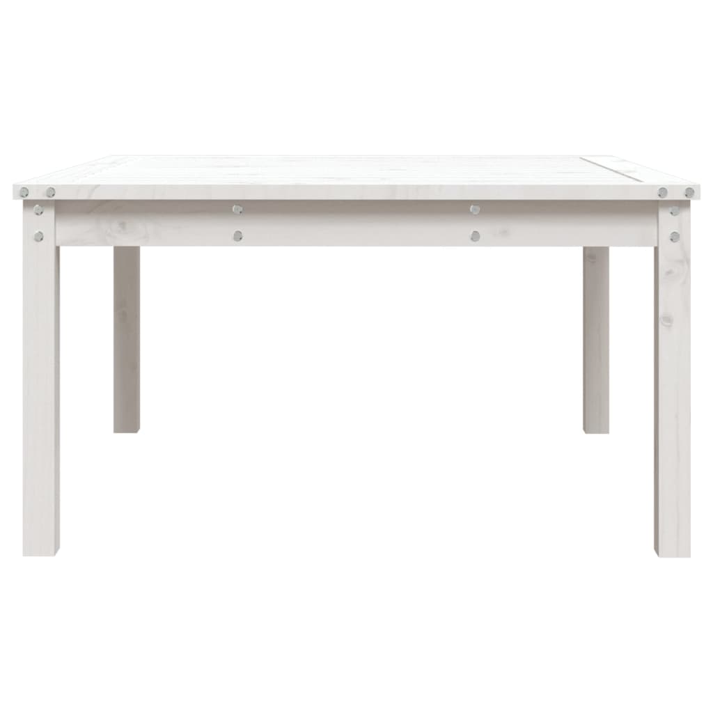 Tuintafel 82,5X82,5X45 Cm Massief Grenenhout Wit