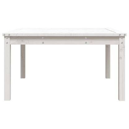 Tuintafel 82,5X82,5X45 Cm Massief Grenenhout Wit