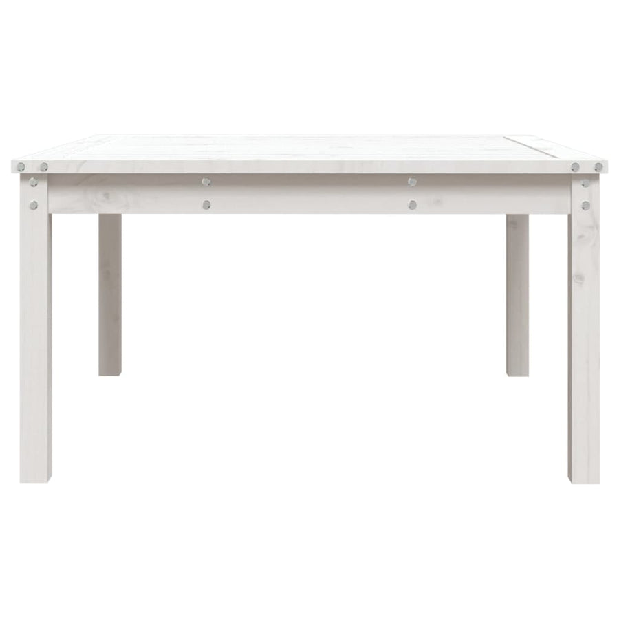 Tuintafel 82,5X82,5X45 Cm Massief Grenenhout Wit