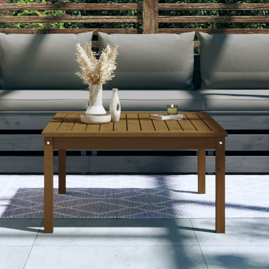 Tuintafel 82,5X82,5X45 Cm Massief Grenenhout Honingbruin