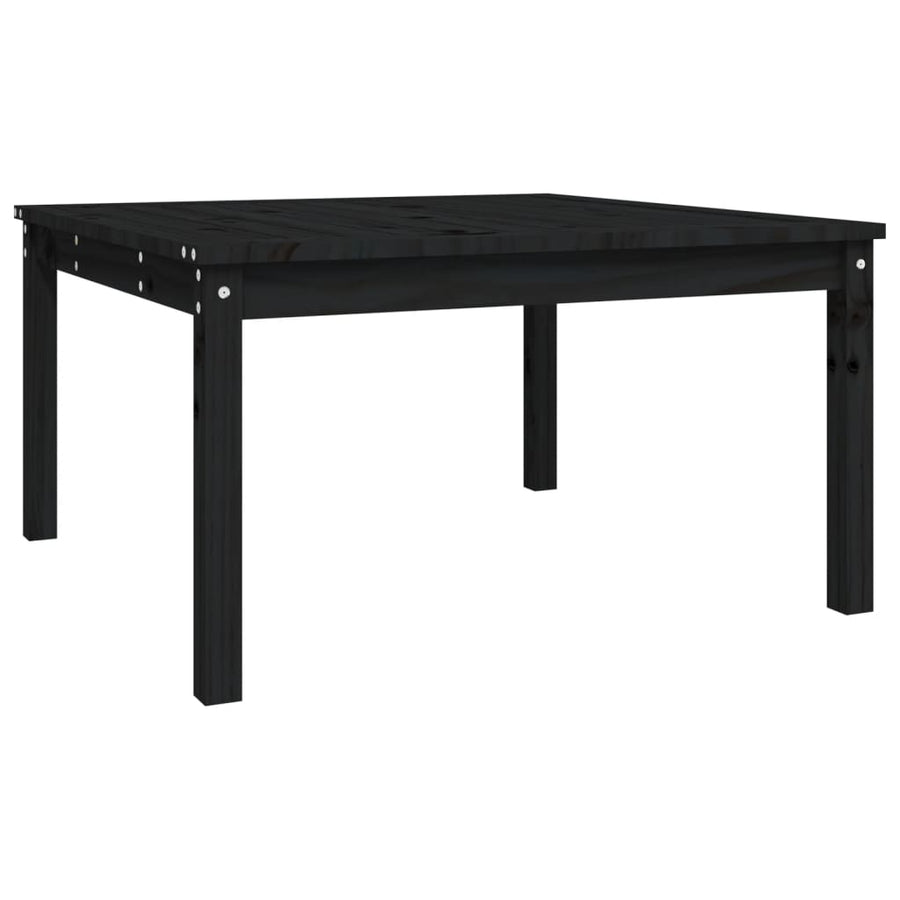 Tuintafel 82,5X82,5X45 Cm Massief Grenenhout Zwart 82.5 x 82.5 x 45 cm Zwart grenenhout